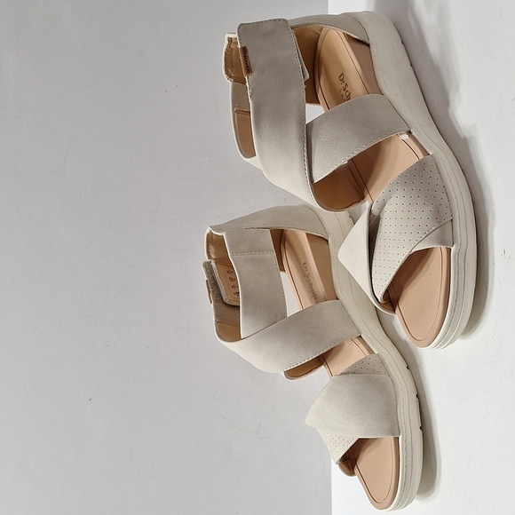 Dr Scholl's Cream Time Off Fun Padded Insole Strappy Comfort Wedge Sandal 7.5 - Picture 4 of 15